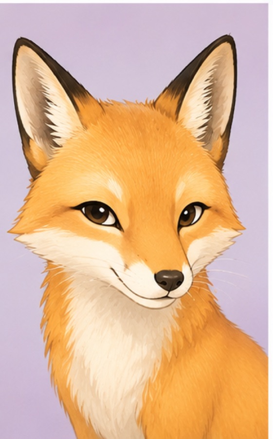 キツネ顔タイプのイラスト